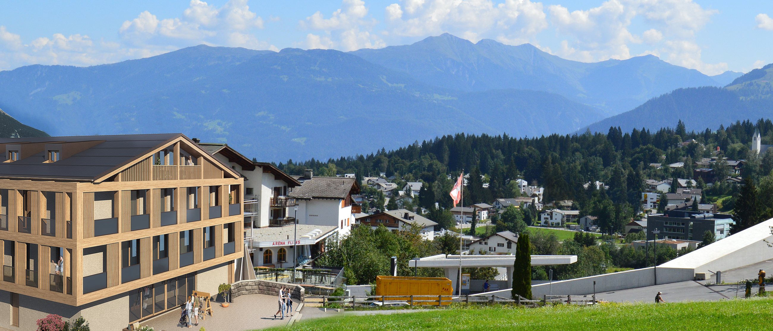 Panorama über Flims