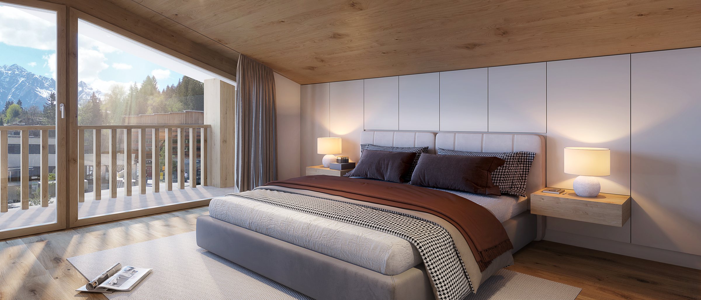 Schlafzimmer mit Loggia