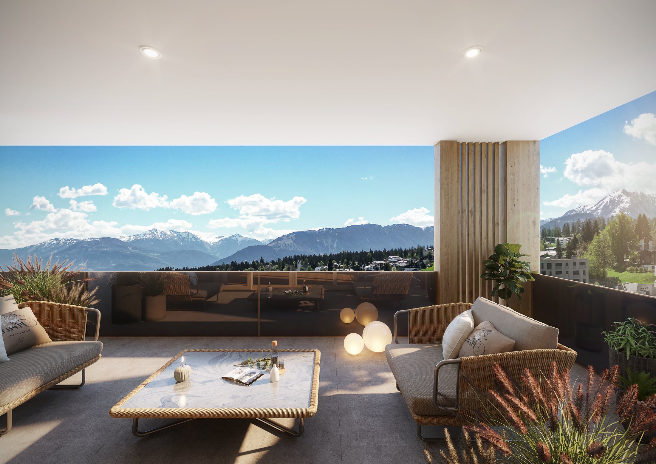 Loggia mit Panoramablick