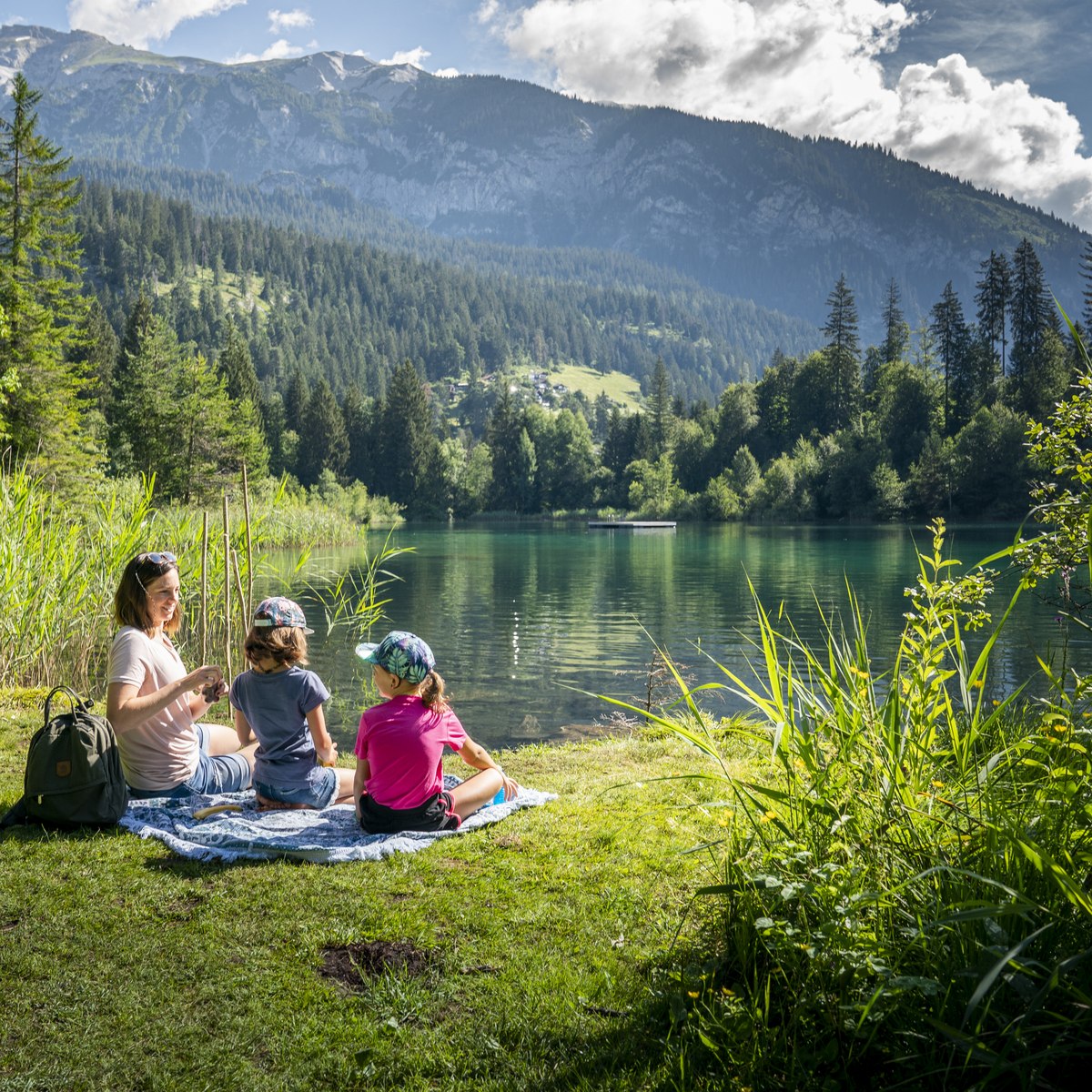 Caumasee bei Flims im Sommer
